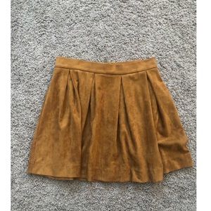 Camel Colored Suede Skirt